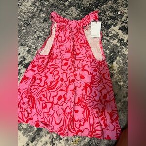 Sugarlips Pink and Red Patterned Top